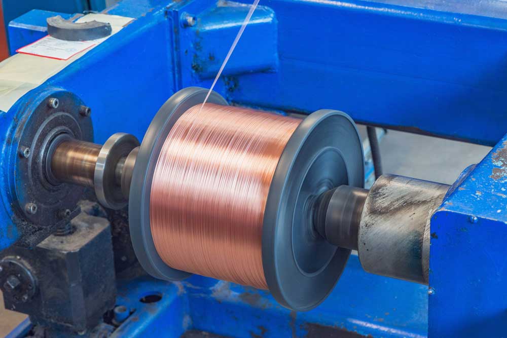 copper spooled wire